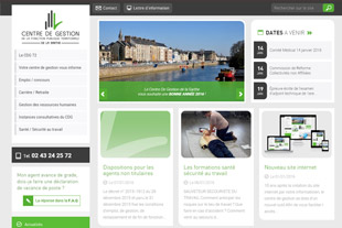 Site responsive et mobile du centre de gestion de la Sarthe