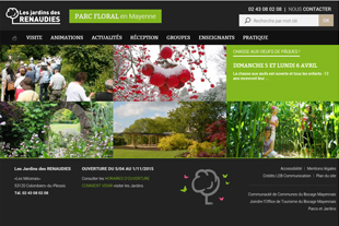 Site internet des Jardins des Renaudies