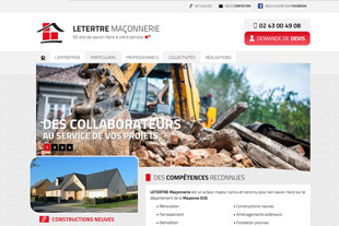 Site responsive et mobile Letertre maonnerie