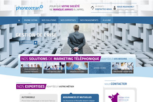 Site responsive design de relation client Phone Ocean